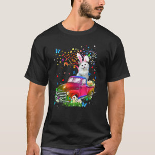 Ragdoll Cat Bunny Lastbil Hunting Eggs Träd Påsk D T Shirt