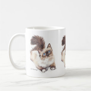 Ragdoll cat by Artist GV Hemmings Kaffemugg