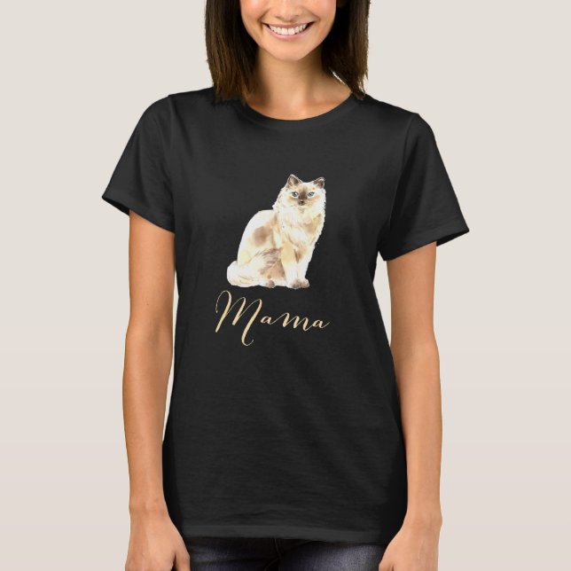 Ragdoll Cat Cat Mamma Cat Cat Mamma Cat Momm T Shirt (Framsida)