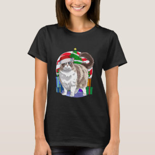 Ragdoll Cat Cute Santa Julgran T Shirt