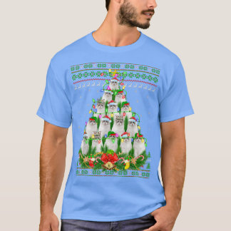 Ragdoll Cat Julafton Lighting Träd Santa Ragdoll U T Shirt