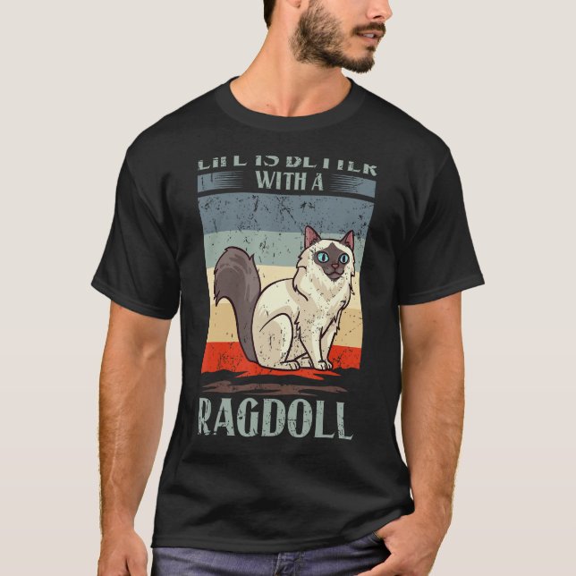 Ragdoll Cat Kitten Owner Älskare T Shirt (Framsida)