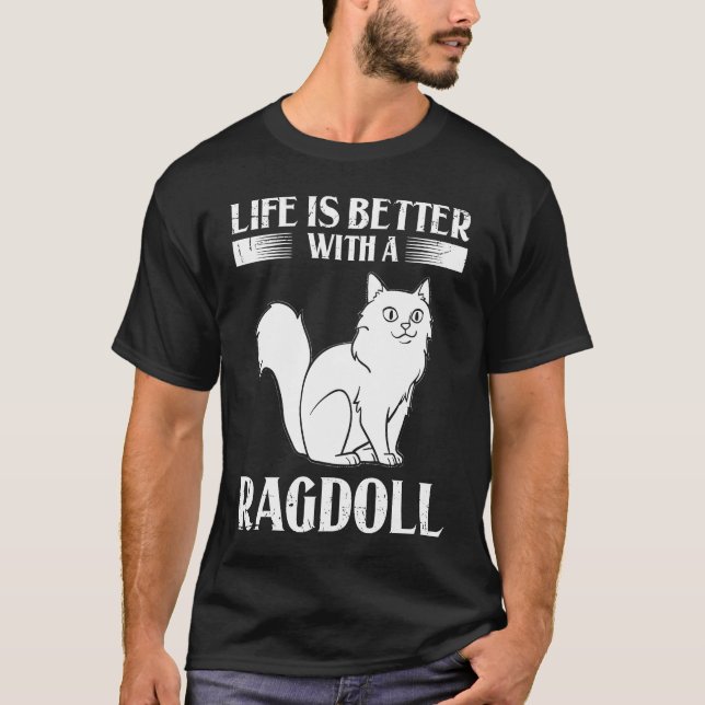 Ragdoll Cat Kitten Owner T Shirt (Framsida)