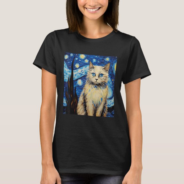 Ragdoll Cat Lover Design for Cat Mamma och Pappa T Shirt (Framsida)
