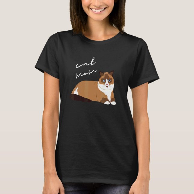 Ragdoll Cat Mamma för katt T Shirt (Framsida)