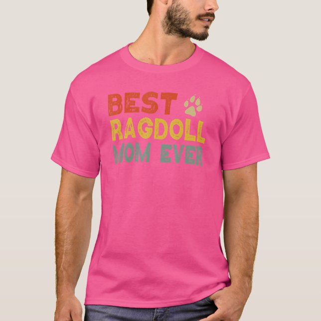 Ragdoll Cat Mamma Owner Breeder Kitten T Shirt (Framsida)
