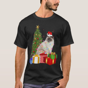 Ragdoll Cat med Santa Hat Julgran Light T Shirt