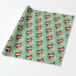 Ragdoll Cat med tomten Hat Presentpapper<br><div class="desc">Ragdoll Cat bar en jultomt. Ragdoll-katten är redo till jul,  eller hur? Kärlek Ragdoll katter och kattungar? Prisvärda presentidéer för vänner och familj. Ändra mitt skript till din egen personalisering.</div>