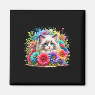 Ragdoll Cat Mom Mother39s Day Watercolor Colorful Magnet