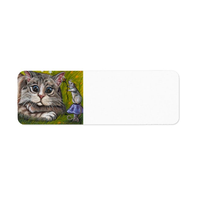 RAGDOLL CAT Mouse-etikett Returadress Etikett (Framsidan)