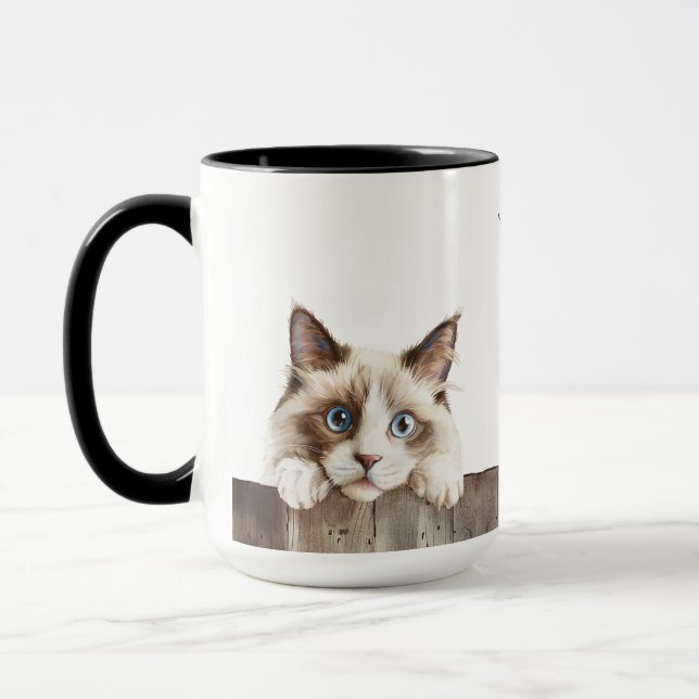 Ragdoll Cat Mugg (Vänster)