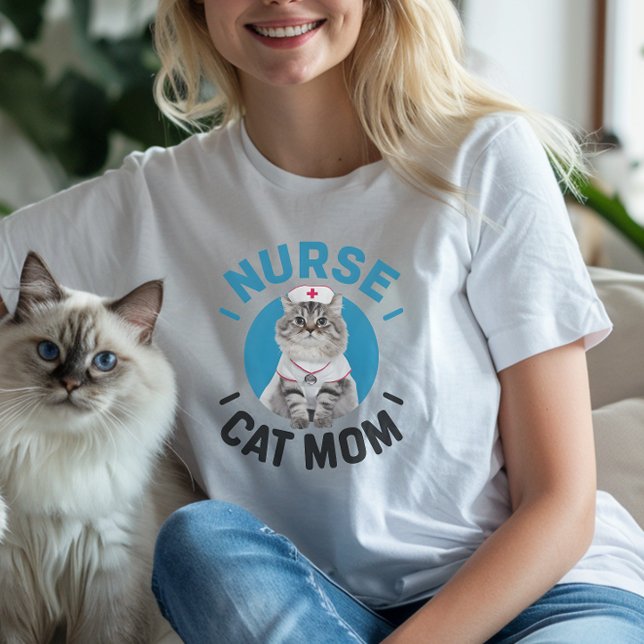 Ragdoll Cat ’Nurse Cat Mamma’ T Shirt (Ragdoll Cat "Nurse Cat Mom" T-Shirt, mothers day gift)