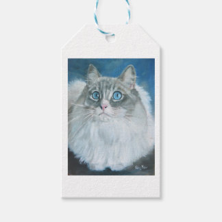 Ragdoll cat-oljemålning presentetikett
