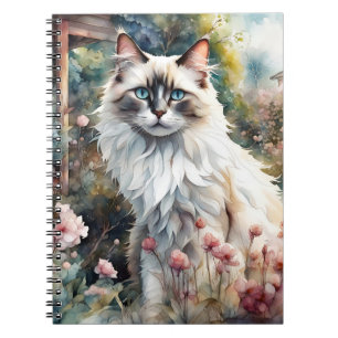 Ragdoll Cat på engelska Garden Anteckningsbok