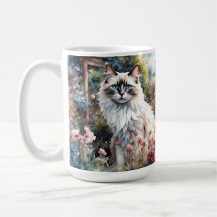 Ragdoll Cat på engelska Garden Kaffemugg