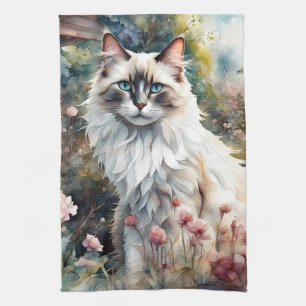 Ragdoll Cat på engelska Garden Kökshandduk