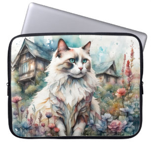 Ragdoll Cat på engelska Garden Laptop Fodral