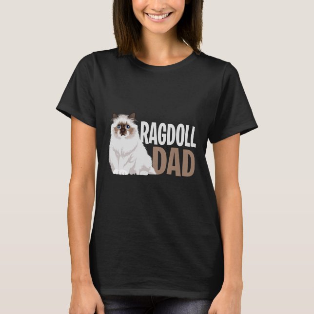 Ragdoll Cat Pappa Funny Cat Owner Älskare T Shirt (Framsida)