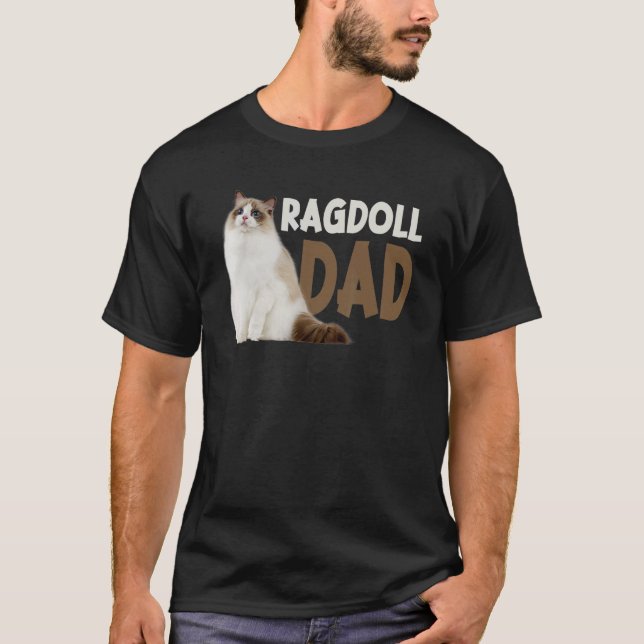 Ragdoll Cat Pappa Funny Cat Owner Älskare T Shirt (Framsida)