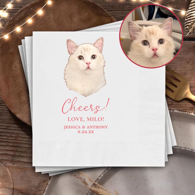 Ragdoll Cat Personlig Cheers Napkins Pappersservett (Skapare uppladdad)