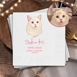 Ragdoll Cat Personlig Drinks på mig Pappersservett