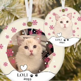 Ragdoll Cat Personlig Hand Teckning Julgransprydnad Keramik