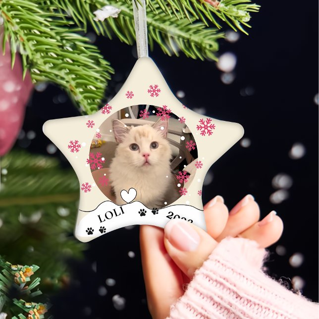 Ragdoll Cat Personlig Hand Teckning Julgransprydnad Keramik (Skapare uppladdad)