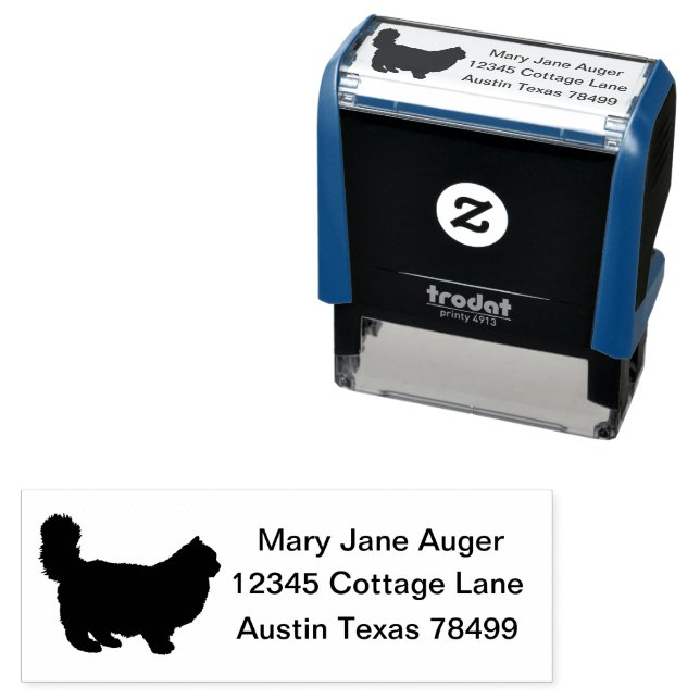 Ragdoll Cat Personlig Självfärgande Stämpel (In Situ)