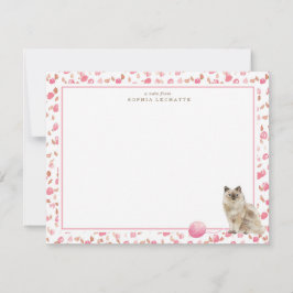 Ragdoll Cat Personlig Stationery Anteckningskort