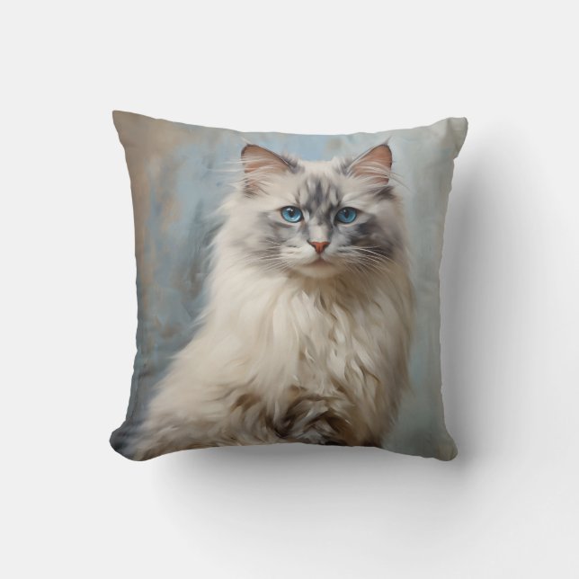 Ragdoll cat porträtt kudde (Framsida)