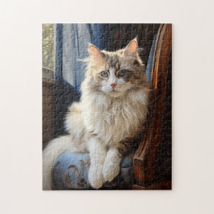 Ragdoll cat porträtt pussel
