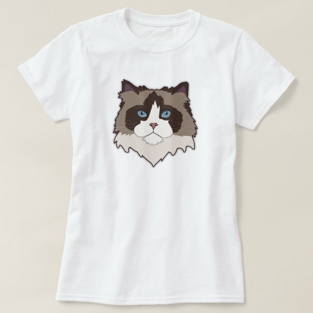 Ragdoll Cat T Shirt (Design framsida)