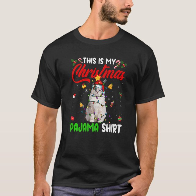 Ragdoll Cat  This Is My Christmas Pajama  Xmas T Shirt (Framsida)
