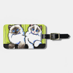 Ragdoll Cats Pair of Dolls Off Leash Art™ Bagagebricka