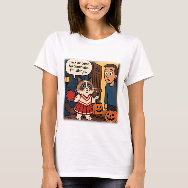 Ragdoll Cheerledare Halloween Costume Funny T Shirt (Framsida)