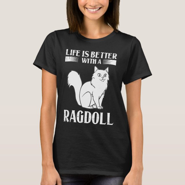 Ragdoll Kat Owner T Shirt (Framsida)