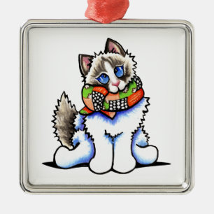 Ragdoll katt all Dolled upp Julgransprydnad Metall