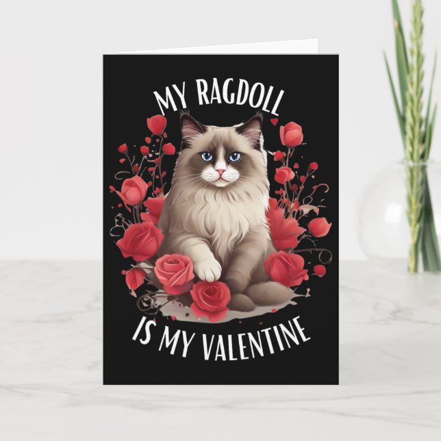 Ragdoll Katt Är Min Alla Hjärtans Dag  Kort (Framsida)