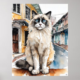 Ragdoll-katt - Kassettutskrift Poster