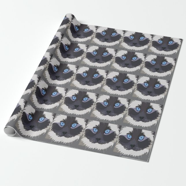 Ragdoll Katt Kisse Ragdoll  Presentpapper (Utrullad)