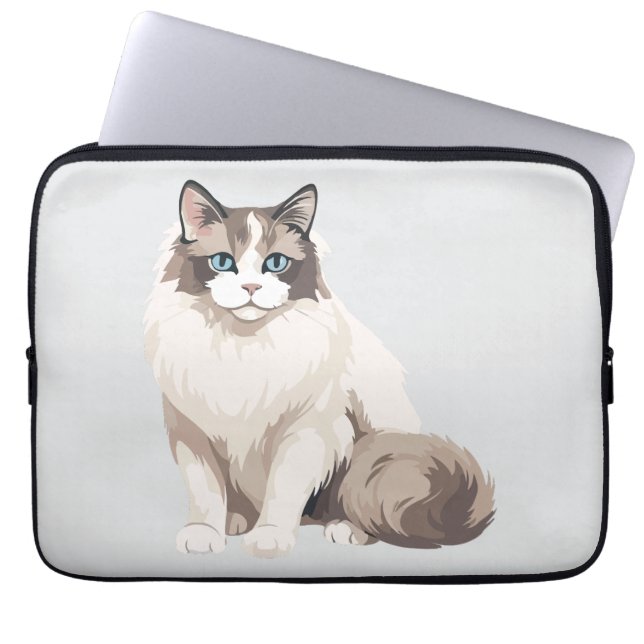 Ragdoll Katt Laptop Fodral (Framsidan)