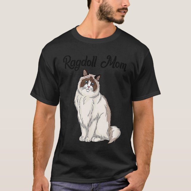 Ragdoll katt mamma  Kattägare T Shirt (Framsida)