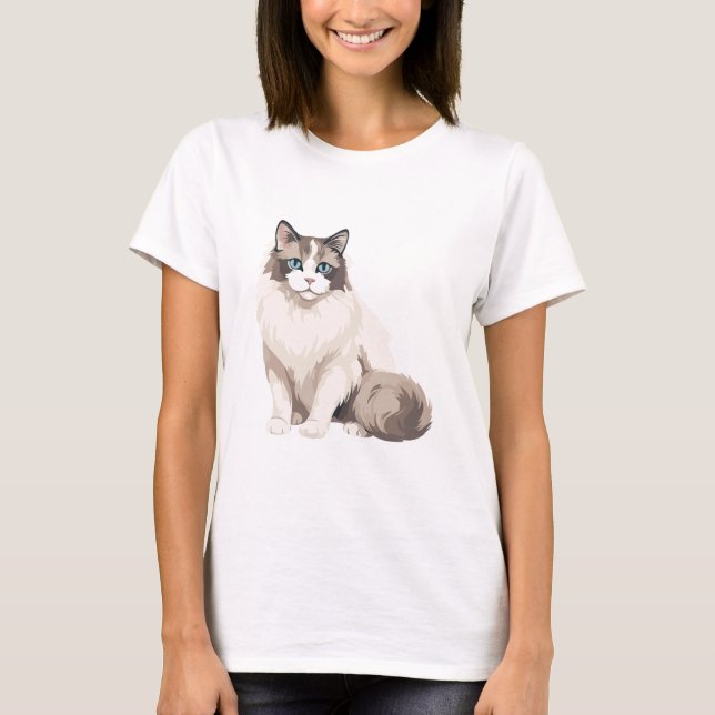 Ragdoll Katt T Shirt (Framsida)