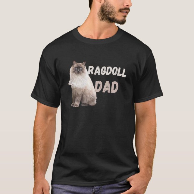 Ragdoll Kattpappa Kattägare T Shirt (Framsida)