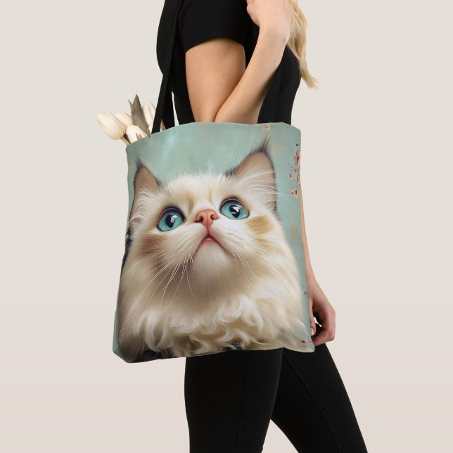 Ragdoll kitten tygkasse (Närbild)