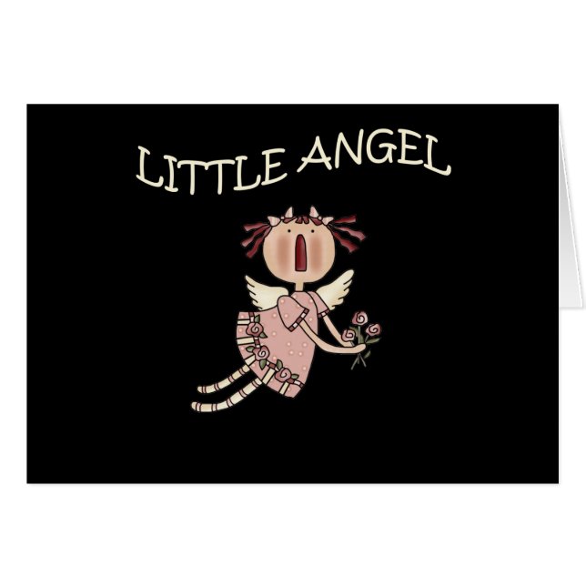 Ragdoll lite ängel hälsningskort (Framsidan Horizontal)