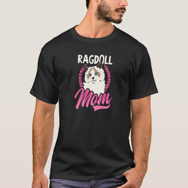 Ragdoll Mamma Ragdoll Katt T Shirt (Framsida)