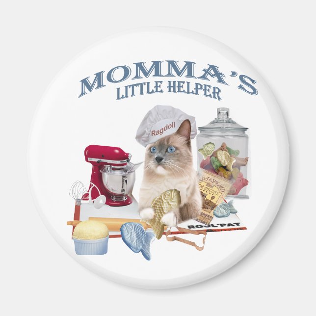 Ragdoll Momma Helper magnet (Framsidan)