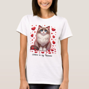 Ragdoll Romantik: Valentindagen Heartfilt Tassar T Shirt