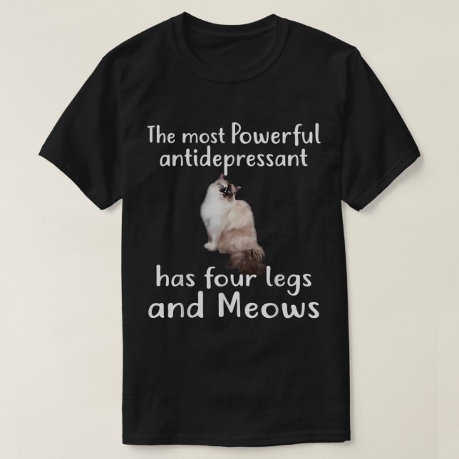 Ragdoll Shirt Antidepressivt Ragdoll Cat Tee Shirt (Design framsida)